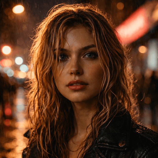 cinematic style portrait of a girl