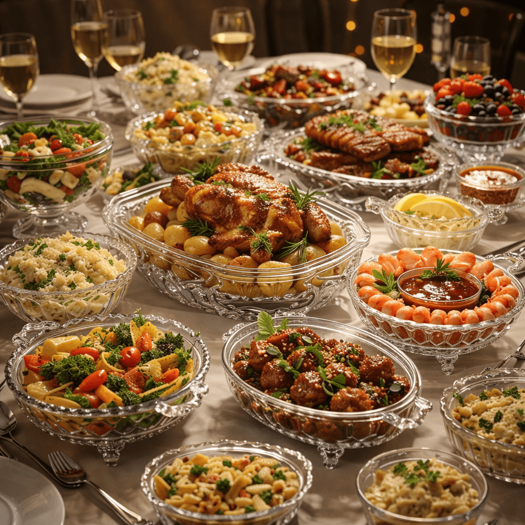 AI scene generation interior scene dinner glass set on dining table