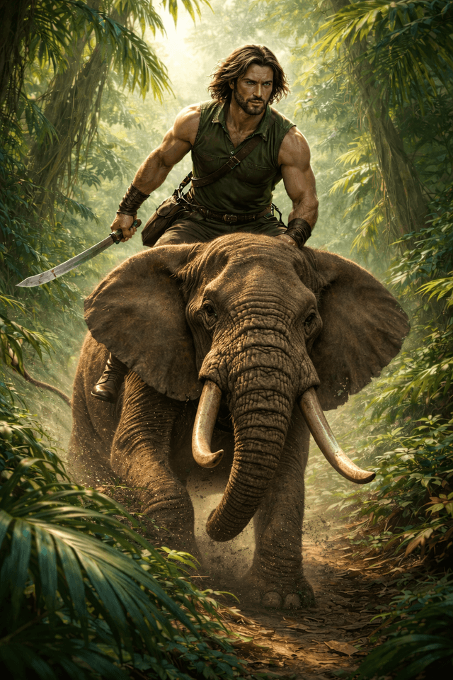 smooth frame consistency example with guy on an elephant