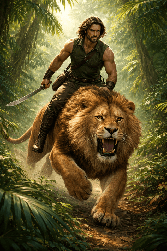 smooth frame consistency example with guy on a lion