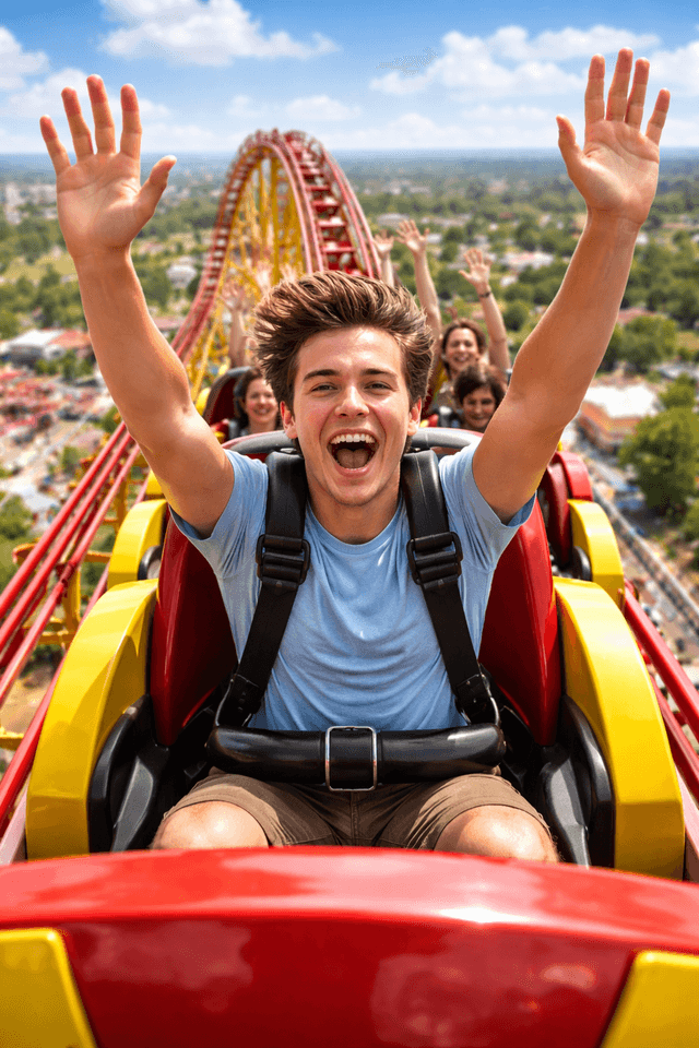 physics accuracy example with a guy on roller coster
