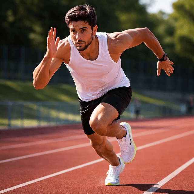 realistic motion of a racer on racing track