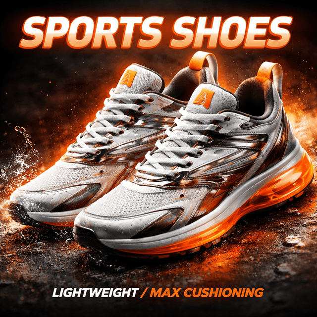advertisement of sports shoes