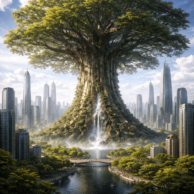 tree larget than skyscraper